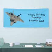 Banderoles Illustration de l'avion de chasse (Salon professionnel)