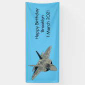 Banderoles Illustration de l'avion de chasse (Vertical)