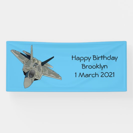 Banderoles Illustration de l'avion de chasse (Horizontal)