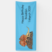 Banderoles Illustration de lézard à col frisé (Vertical)