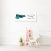 Banderoles Illustration de locomotive électrique (En situation)