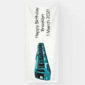 Banderoles Illustration de locomotive électrique (Vertical)