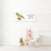 Banderoles Illustration de l'oiseau de taille gouldienne (En situation)