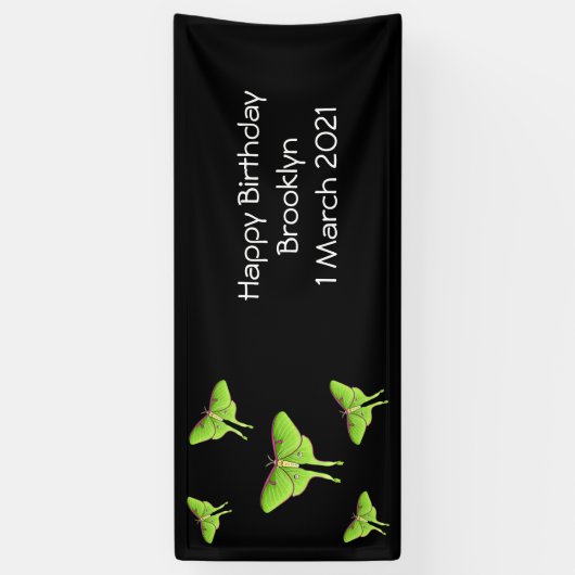 Banderoles Illustration de Luna Moth (Vertical)