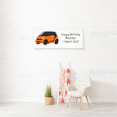Banderoles Illustration de micro-voiture (En situation)
