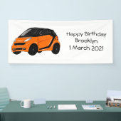 Banderoles Illustration de micro-voiture (Salon professionnel)