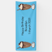 Banderoles Illustration de milk-shake au chocolat (Vertical)