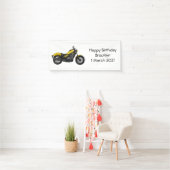 Banderoles Illustration de moto Cruiser (En situation)