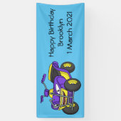 Banderoles Illustration de moto Purple Quad (Vertical)