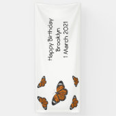 Banderoles Illustration de papillon monarque (Vertical)
