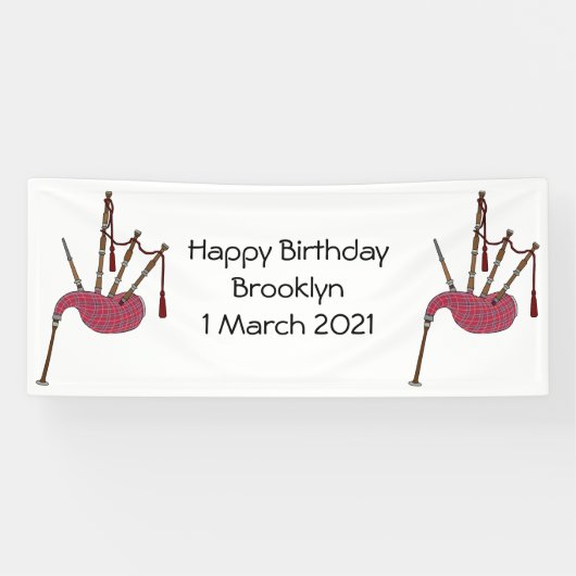 Banderoles Illustration de pipes (Horizontal)