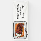 Banderoles Illustration de poitrine de dinde rôtie (Vertical)