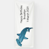 Banderoles Illustration de requin marteau (Vertical)