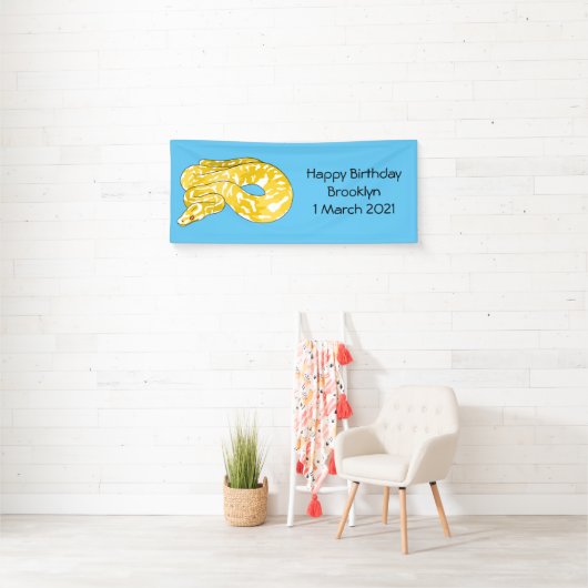 Banderoles illustration de serpent python birman de dessin an (En situation)