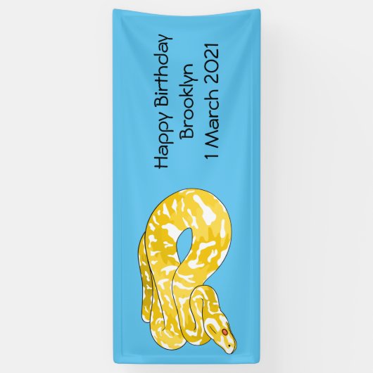 Banderoles illustration de serpent python birman de dessin an (Vertical)
