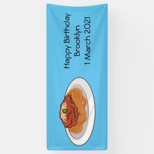 Banderoles Illustration de Spaghetti (Vertical)