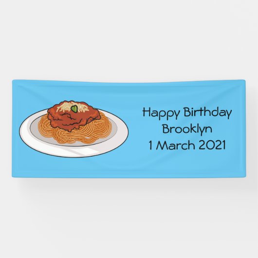 Banderoles Illustration de Spaghetti (Horizontal)