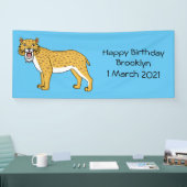 Banderoles Illustration de tigre à dents de sabre (Salon professionnel)