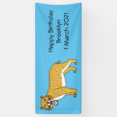 Banderoles Illustration de tigre à dents de sabre (Vertical)