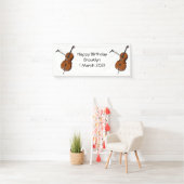 Banderoles Illustration de violoncelle (En situation)