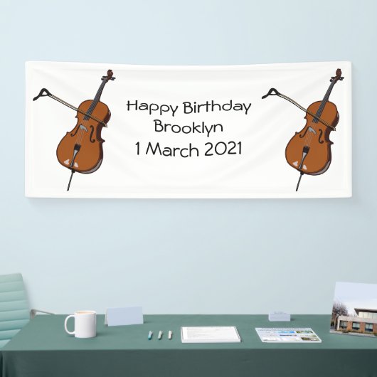 Banderoles Illustration de violoncelle (Salon professionnel)
