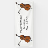 Banderoles Illustration de violoncelle (Vertical)
