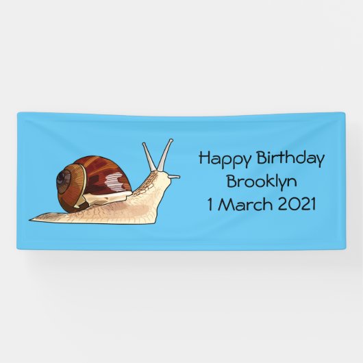 Banderoles Illustration d'escargot (Horizontal)
