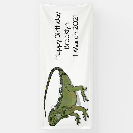 Banderoles Illustration d'Iguana (Vertical)