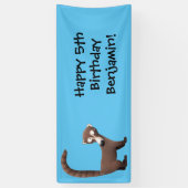 Banderoles Illustration drôle curieuse de dessin animé de coa (Vertical)