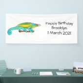 Banderoles Illustration du caméléon de Jackson (Salon professionnel)