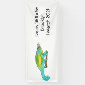 Banderoles Illustration du caméléon de Jackson (Vertical)