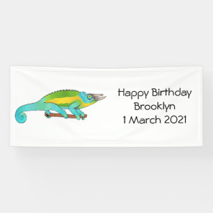 Banderoles Illustration du caméléon de Jackson