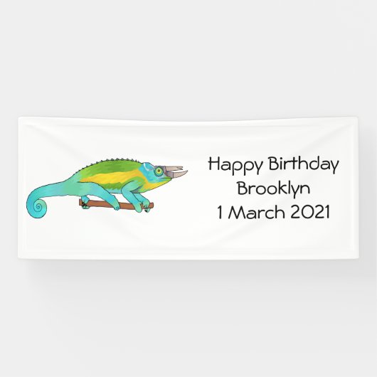 Banderoles Illustration du caméléon de Jackson (Horizontal)