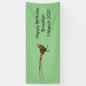 Banderoles Illustration du faisan de Reeves (Vertical)