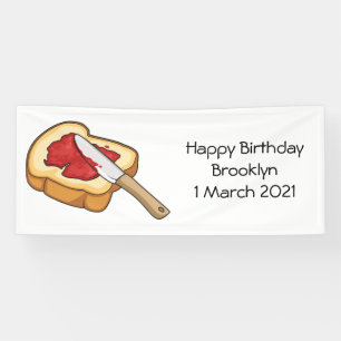 Banderoles Illustration du pain et de la confiture