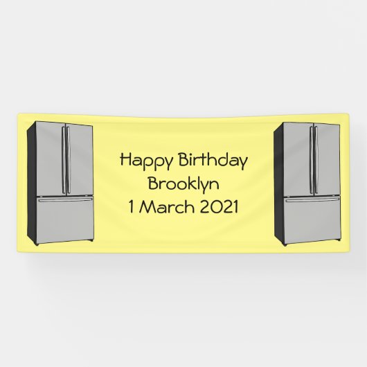 Banderoles Illustration du réfrigérateur de porte française (Horizontal)