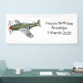 Banderoles Illustration d'un avion militaire (Salon professionnel)