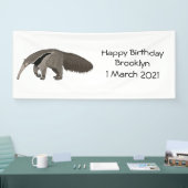 Banderoles Illustration d'un dessin animé d'Anteater (Salon professionnel)