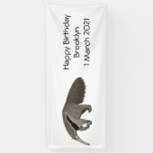 Banderoles Illustration d'un dessin animé d'Anteater (Vertical)