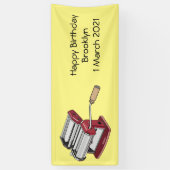 Banderoles Illustration d'un fabricant de pâtes alimentaires (Vertical)