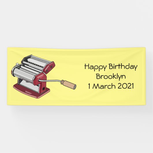 Banderoles Illustration d'un fabricant de pâtes alimentaires (Horizontal)