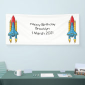 Banderoles Illustration d'un vaisseau de fusées (Salon professionnel)