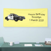 Banderoles Illustration d'une voiture de police (Salon professionnel)