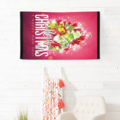 Banderoles Illustration graphique moderne de Noël rouge (En situation)