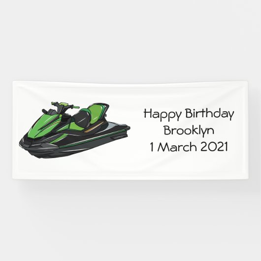 Banderoles Illustration Jet ski (Horizontal)