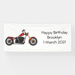 Banderoles Illustration motocyclette de style hélicoïdal