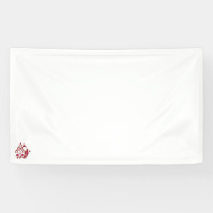 Banderoles illustration rose rouge brun Design Vinyl Banner