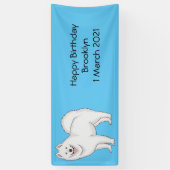 Banderoles Illustration Samoyed dog (Vertical)