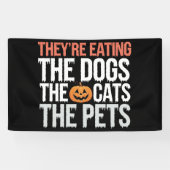 Banderoles Ils Mangent Les Chiens Les Chats Les Animaux Hallo (Horizontal)