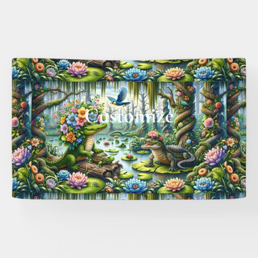 Banderoles Imaginaire alligator marécage Thunder_Cove (Horizontal)